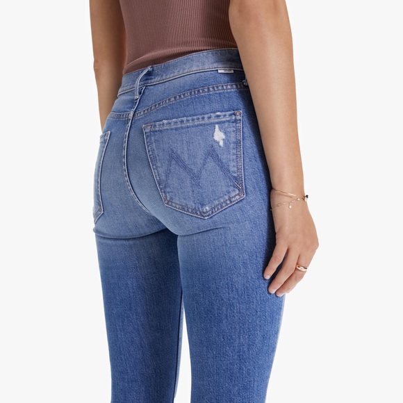 MOTHER Jeans THE MID RISE DAZZLER ANKLE: MOTHER DENIM CUT AND PASTE color way. - Picture 4 of 11